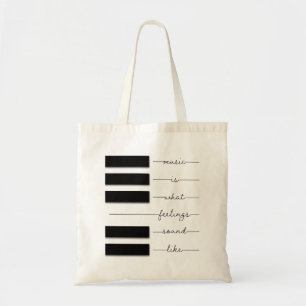 Muziek is wat gevoelens klinken als Canvas tas