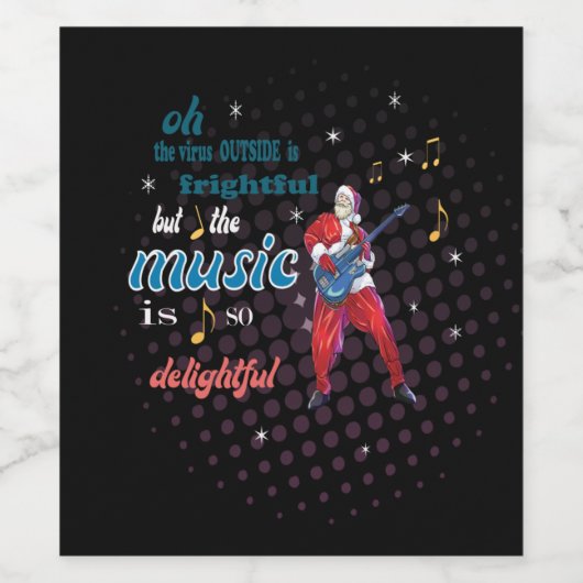 Muziek is zo heerlijk wijn etiket (Enkel label)