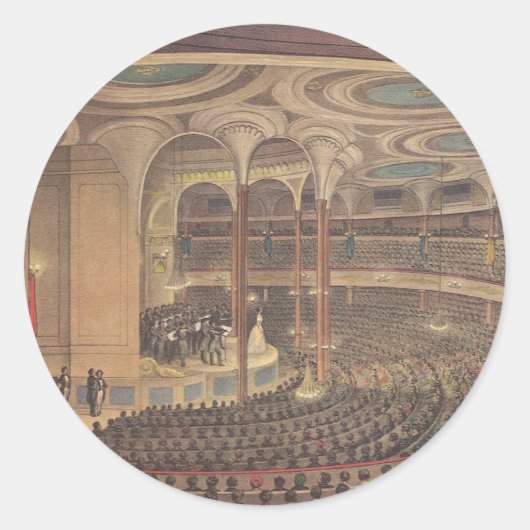  muziek, Jenny Lind, Zweedse opera Singer Ronde Sticker (Voorkant)