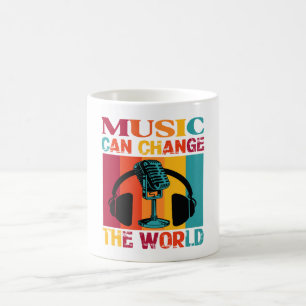 Muziek kan de wereld veranderen koffiemok