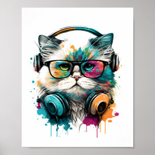 muziek kat poster 