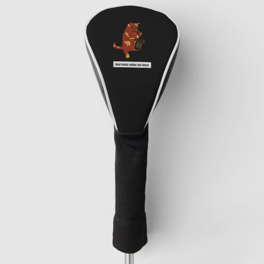 Muziek kat saxofoon golfheadcover (Voorkant)