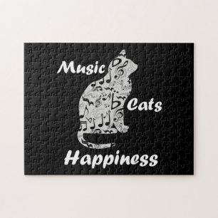 Muziek Katten Geluk - Muzikant Minnaar Citaat Legpuzzel