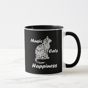 Muziek Katten Geluk - Muzikant Minnaar Citaat Mok