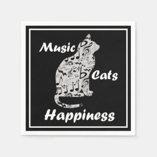 Muziek Katten Geluk - Muzikant Minnaar Citaat Servet