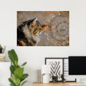 Muziek & katten - Kunstafdrukken Poster (Thuiskantoor)