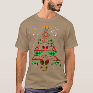 Muziek Kerst Muziek Notesreble Clef Decor vr T-shirt