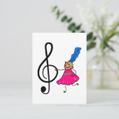 Muziek Kind Briefkaart (Staand voorkant)