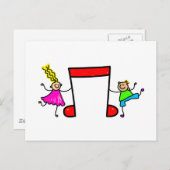 Muziek Kinder Briefkaart (Voorkant / Achterkant)