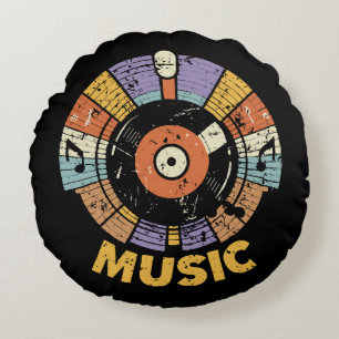 muziek klassiek retro rond kussen