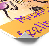Muziek klinkt als muziek poster (Hoek)