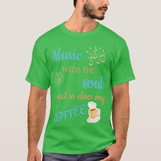 Muziek Koffie Liefhebbers grappig T-shirt