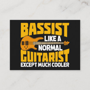 Muziek Kunst Bassist Als Een Normale Gitarist Visitekaartje