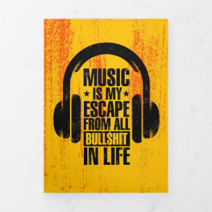 Muziek Kunst Muziek Is Mijn Ontsnapping Drieluik Kaart