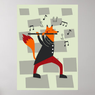 Muziek, kunst, vocht en muziek poster