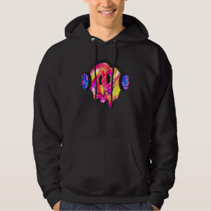 Muziek Lachend Gezichtskostuum Gelukkig Schattige Hoodie