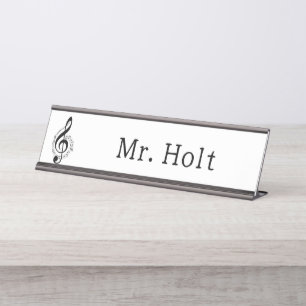 Muziek leraar geschenk muziek leraar einde van de bureau naambordje