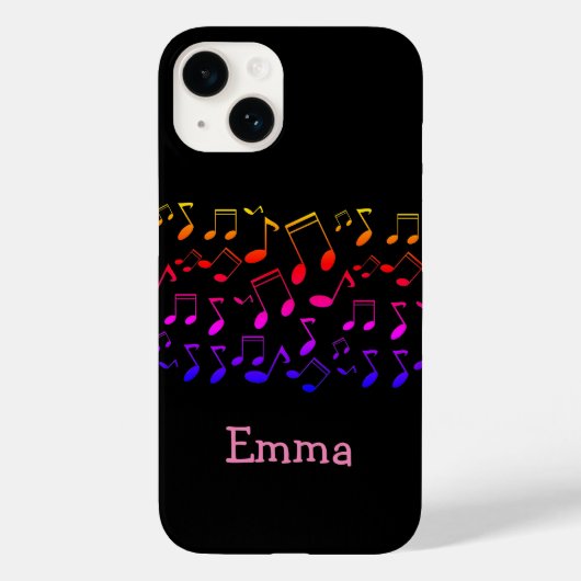 Muziek-les, notities, gepersonaliseerd Case-Mate iPhone case (Achterkant)