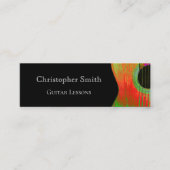 Muziek Lessons Red Black Guitar Visitekaartje (Voorkant)