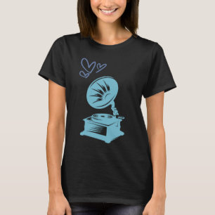 Muziek Liefde Oude School Grammofoon T-shirt