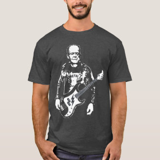 Muziek Liefhebber Gitarist Frankenstein Rocker gra T-shirt