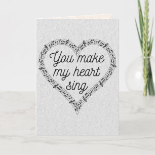 Muziek Liefhebber Glitter Valentijnkaart Kaart