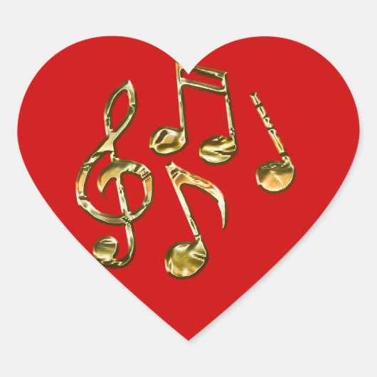 MUZIEK-LIEFHEBBER Hart Stickers (Voorkant)