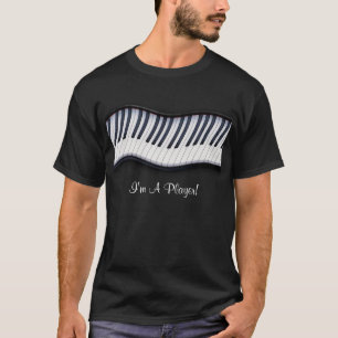 Muziek Liefhebber Piano Keys Zwart T-shirt