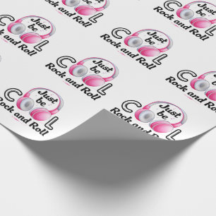 Muziek Liefhebber Wees Koel Rock and Roll Cadeaupapier