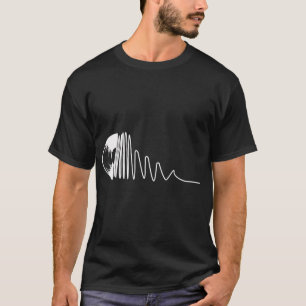 Muziek love wave opgenomen t-shirt