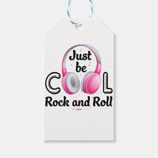 Muziek Lover is alleen maar Cool Rock en Roll Cadeaulabel (Voorkant)