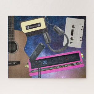 Muziek Lover radio microfoontapes Guitar Legpuzzel