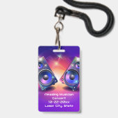 Muziek Luidsprekers VIP All Access Aangepaste Conc Badge (Achterkant met lanyard)
