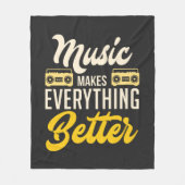 Muziek maakt alles beter zangeres fleece deken (Voorkant)
