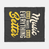 Muziek maakt alles beter zangeres fleece deken (Voorkant (Horizontaal))