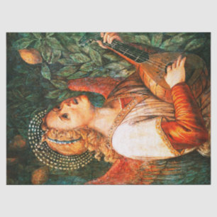 MUZIEK MAAKT CHRISTMAS ANGEL Mandolin Player Tissuepapier