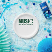 Muziek maakt de mensen samen papieren bordje (Feest)