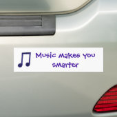 Muziek maakt je slimmer bumpersticker (Op auto)