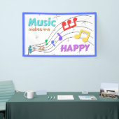 Muziek maakt me blij Rainbow Notes Banner (Beurs)
