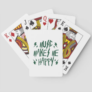 Muziek maakt me gelukkig pokerkaarten