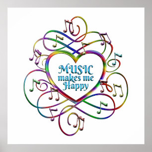 Muziek maakt me gelukkig poster