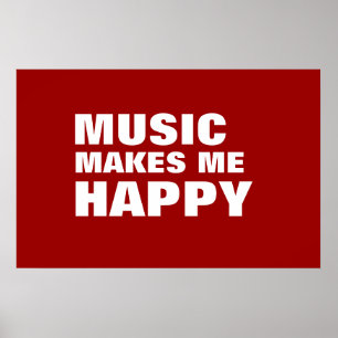 MUZIEK MAAKT ME VERDWIJNEN POSTER