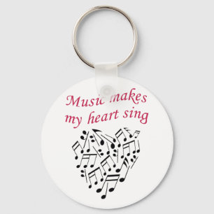 Muziek maakt mijn hart sleutelhanger