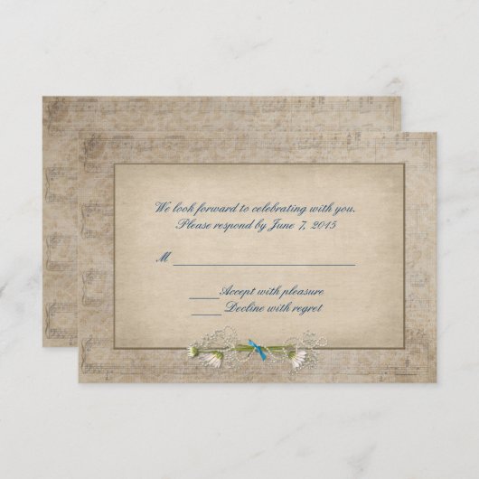 Muziek & Madeliefjes RSVP (Voorkant / Achterkant)