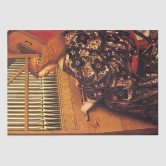 MUZIEK MAKEN ANGEL/Orgelspeler Kerst Tissuepapier (Voorkant)