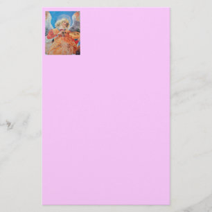 MUZIEK MAKEN CHRISTMAS ANGEL Roze Lila Briefpapier