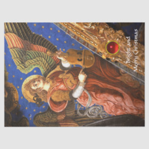 MUZIEK MAKEN ENGEL MET EEN VIELLE KERST TISSUEPAPIER