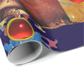 MUZIEK MAKEN ENGELEN BLOEMEN KERST PERKAMENT CADEAUPAPIER (Rol Hoek)