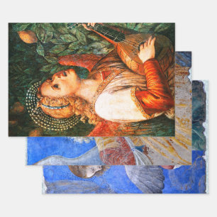 MUZIEK MAKEN VAN CHRISTMAS ANGELS INPAKPAPIER VEL