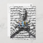 Muziek Man Briefkaart (Voorkant / Achterkant)